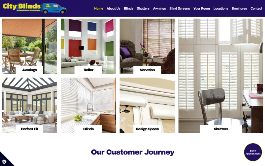 The City Blinds website